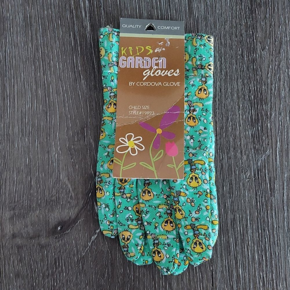 Tweety Bird Looney Tunes Kids Garden Gloves Child Size *NEW*